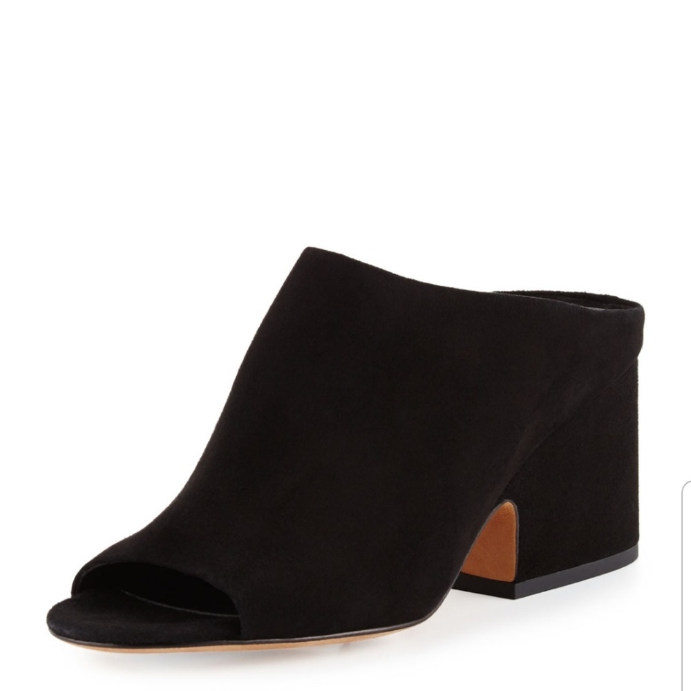 NWOT Vince Petra Suede Mules in Black